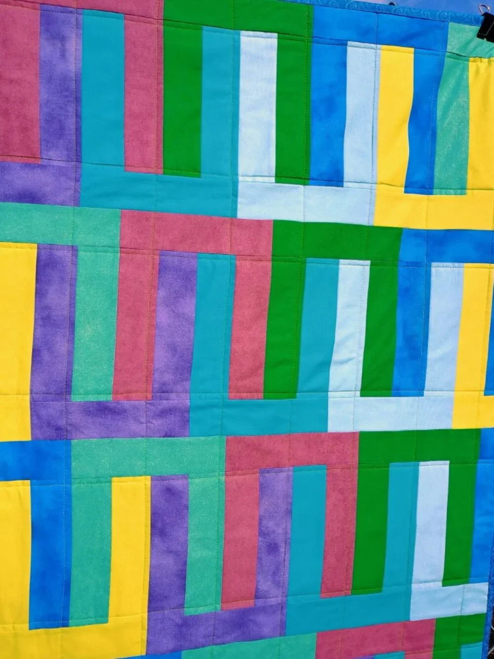 💙💚💜BN MODERN DESIGN QUILT IN SOLID COLORFUL FABRICS